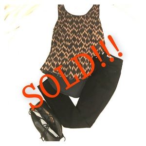 Black and gold A.N.A top